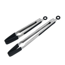 Kitchen and barbecue grill tongs stainless steel food tongs bread steak silicone tongs